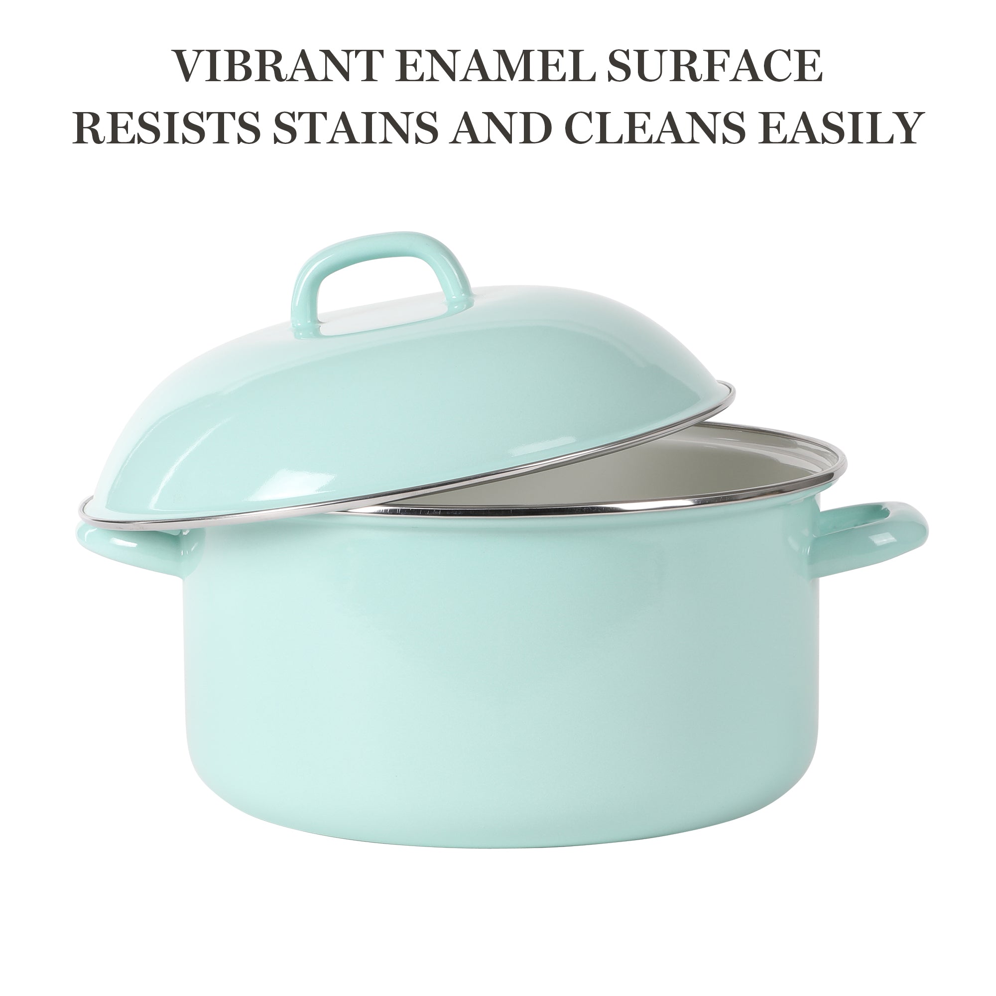 Martha Stewart Everyday 5 Quart Dutch Oven with Lid in Turquoise