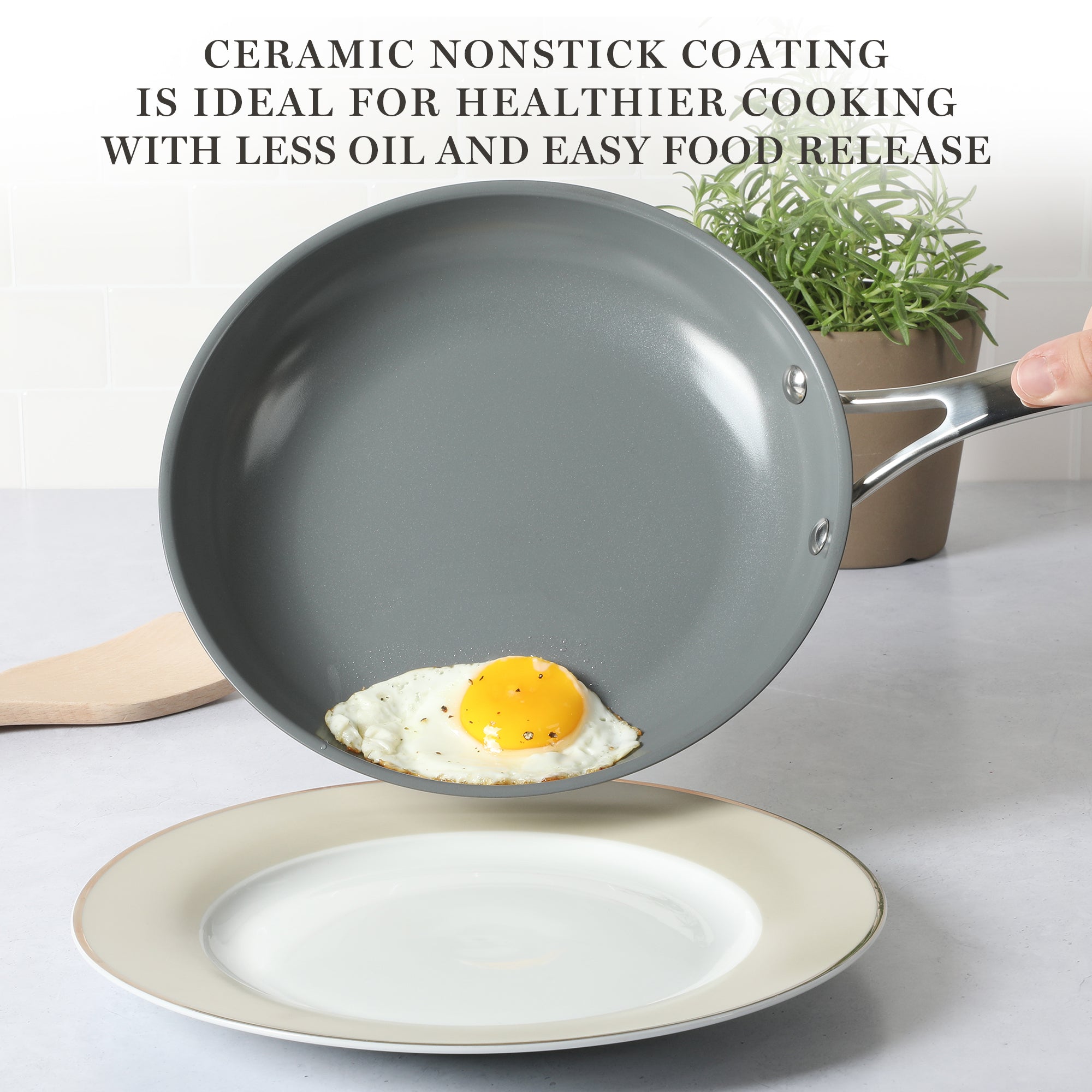 Martha Stewart Bosworth 10 Piece Hard Anodized Nonstick Aluminum Cookware  Set - Black