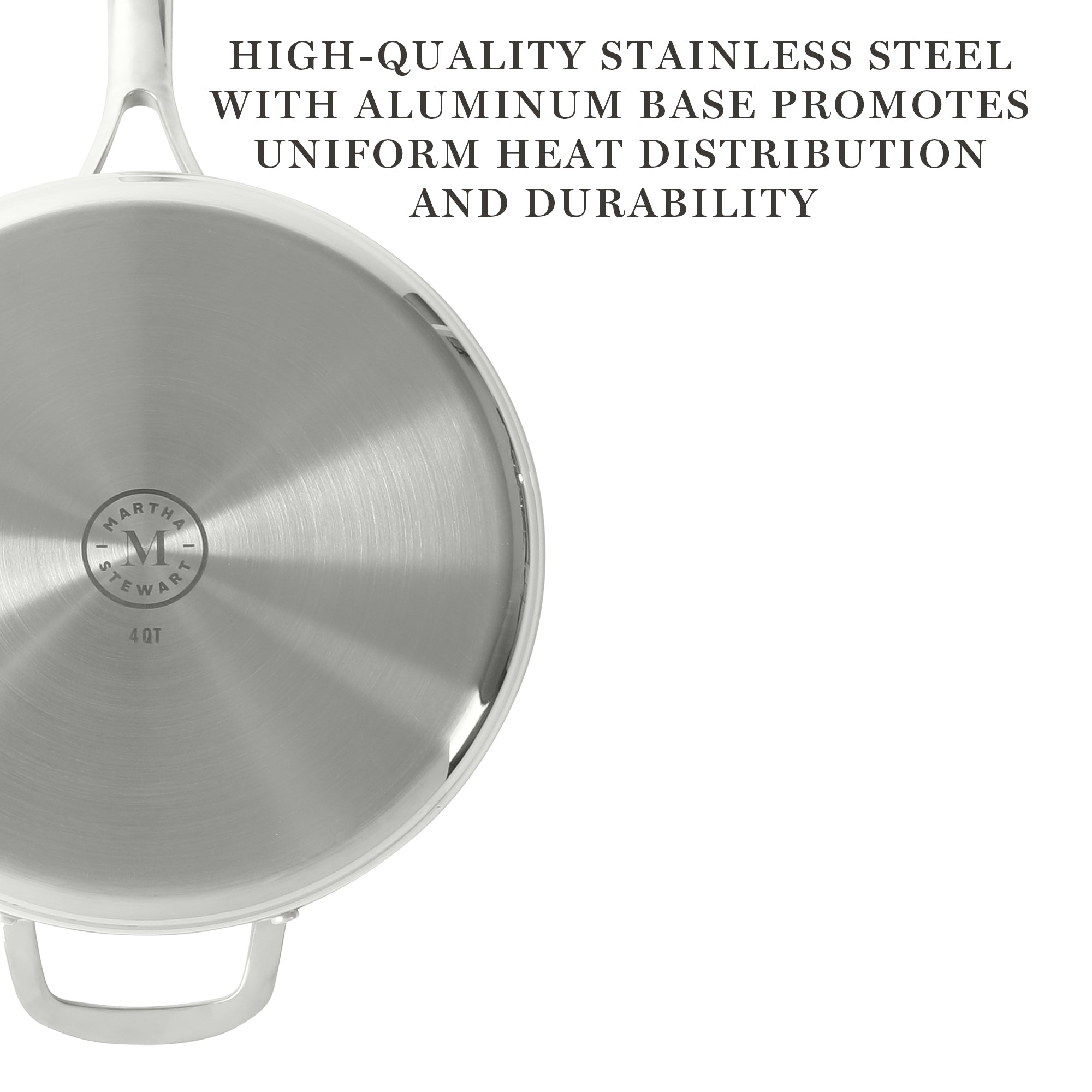 Martha Stewart Stainless Steel Silver Cookware Set, 10 pc - Harris Teeter