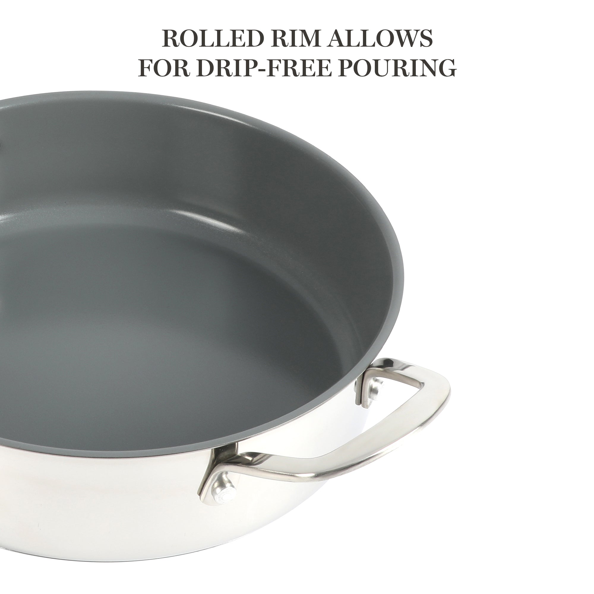 Martha Stewart Delaroux 4-Quart Stainless Steel Saute Pan w