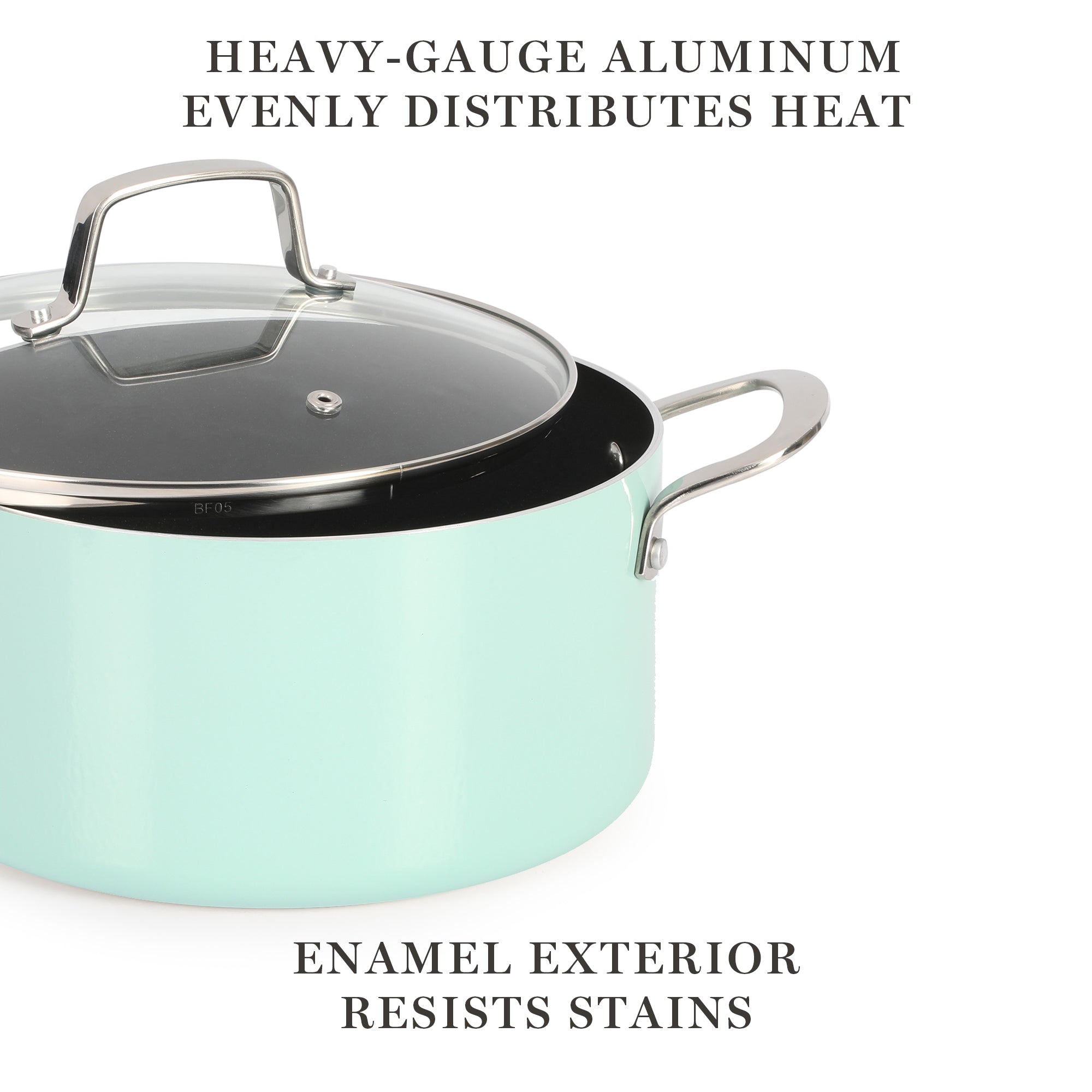 Martha Stewart Lockton 10-Piece Enameled Aluminum Non-Stick Cookware Set