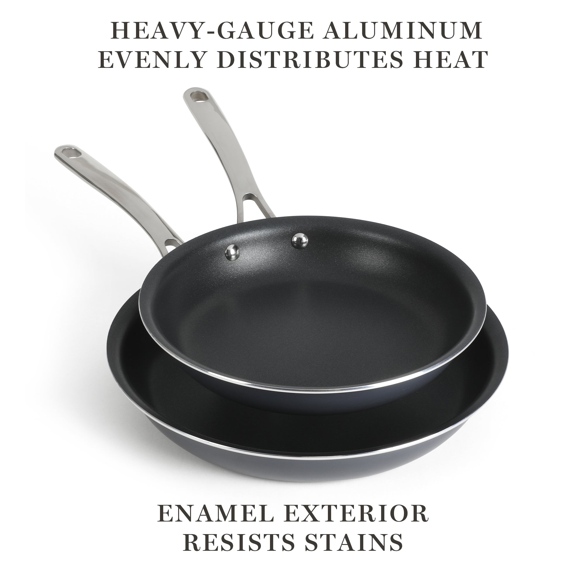 Martha Stewart Lockton Premium 10-Piece Enameled Heavy Gauge Aluminum Ceramic Nonstick Cookware Set in Red