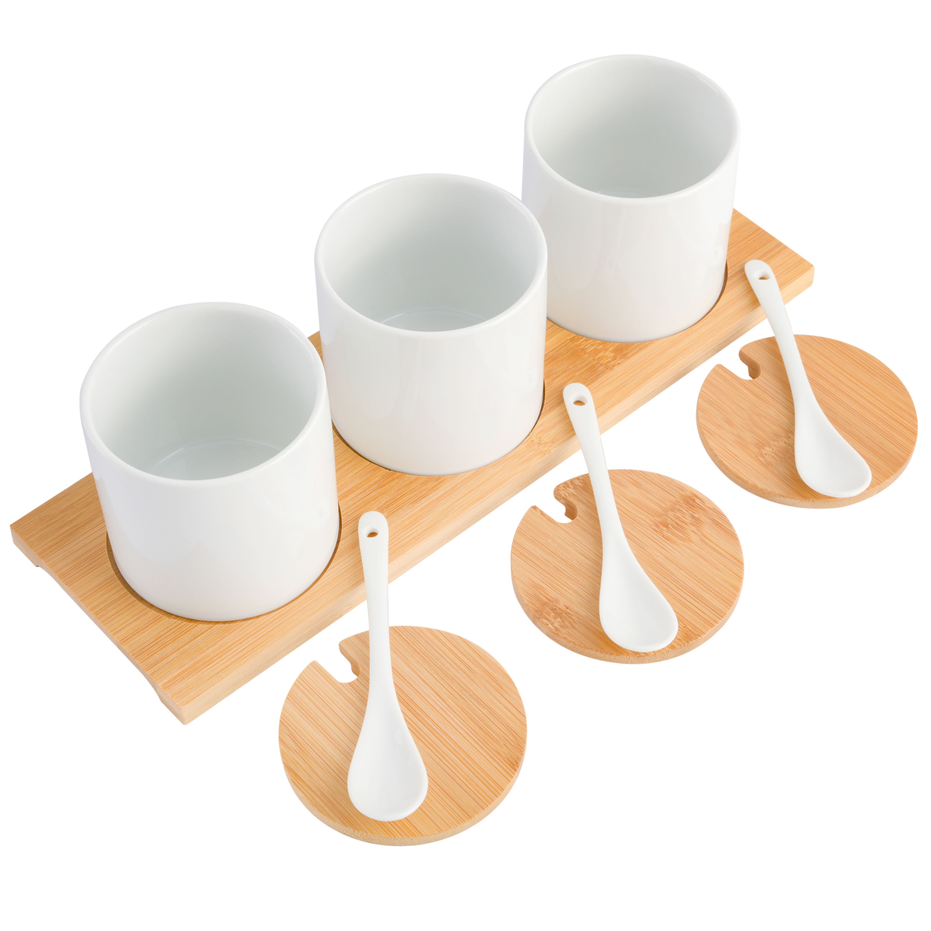 Gibson Home Gracious Dining 10 Piece Condiment Jars w/ Spoon and Lid S