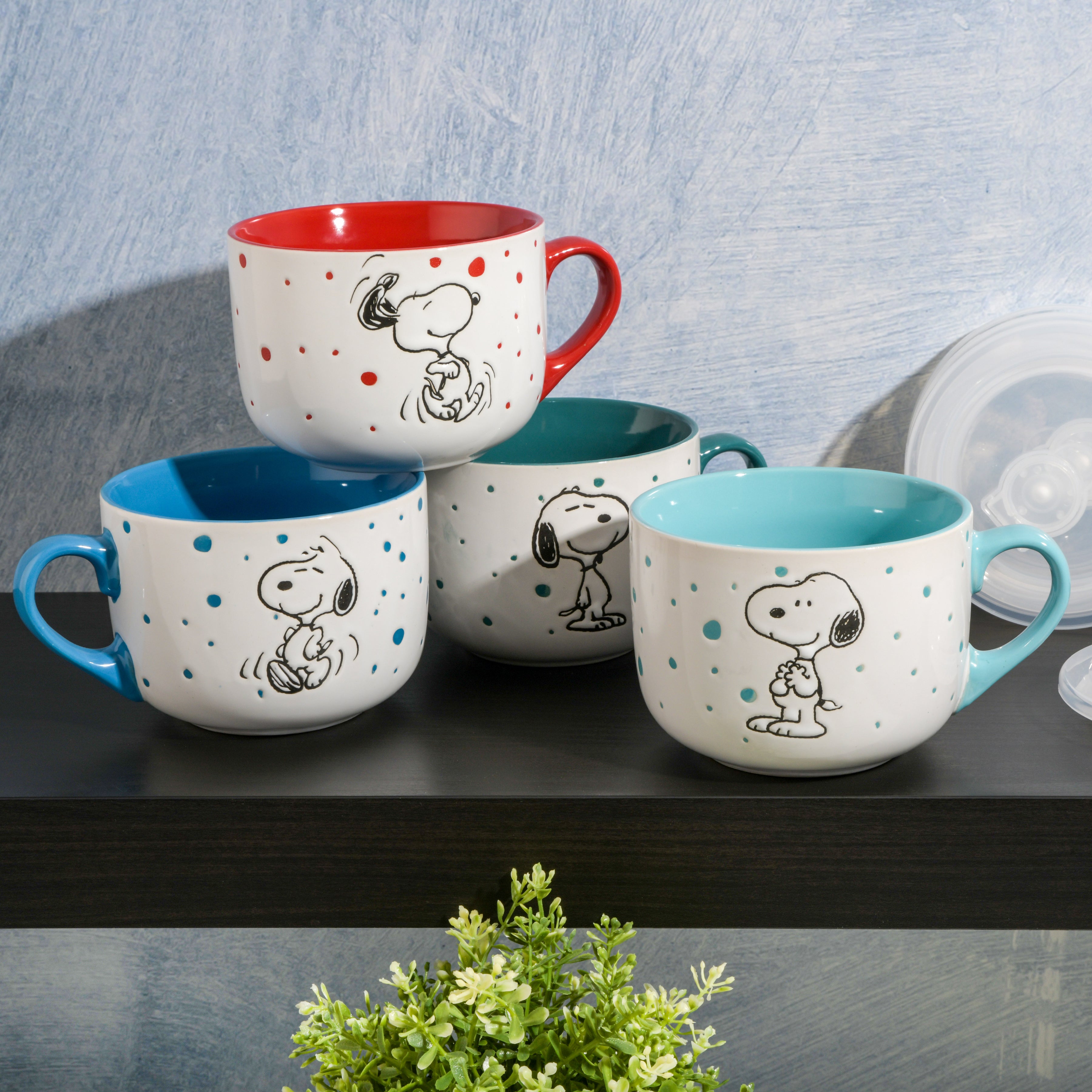 Stacking soup mugs online with rack