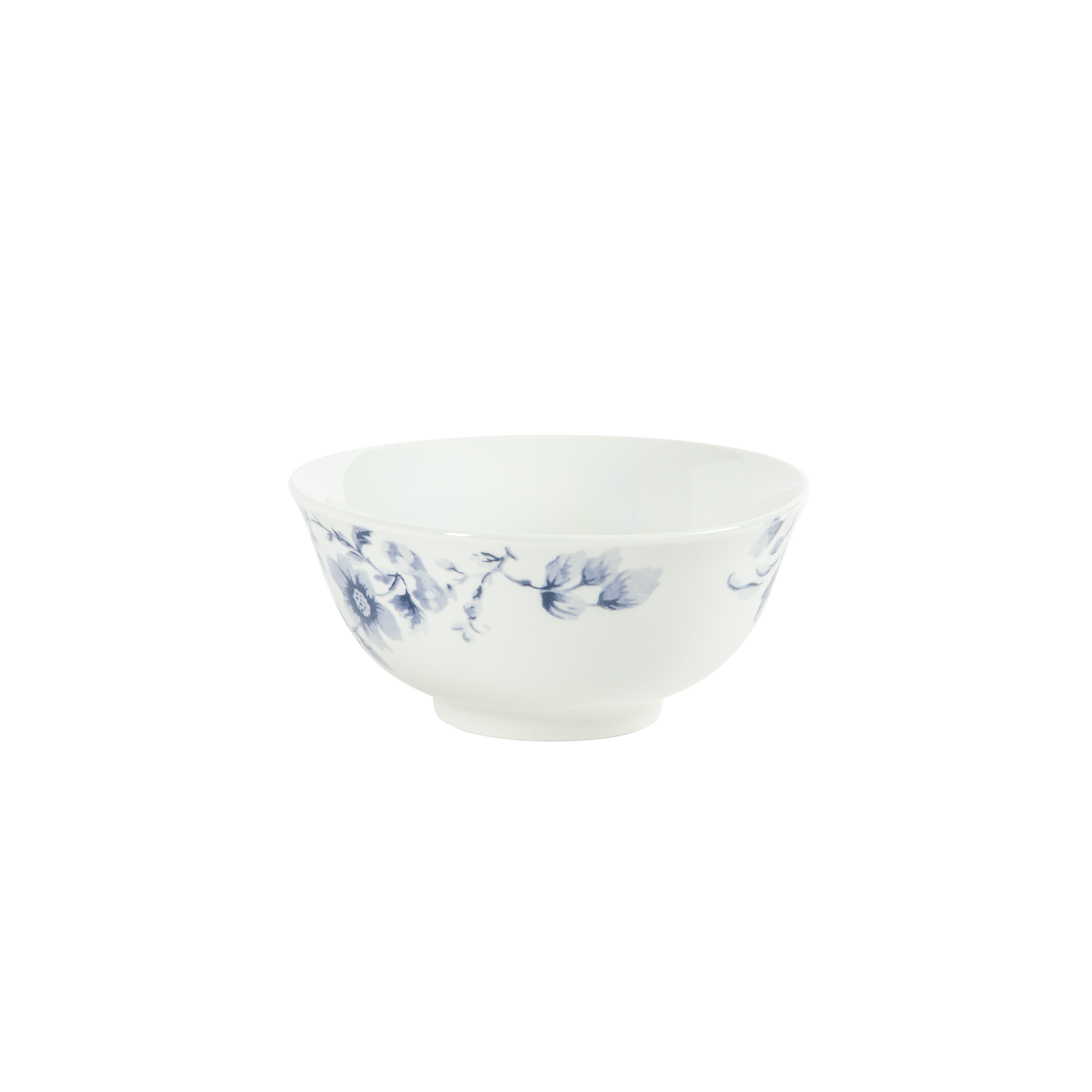 Martha Stewart Plates and Bowls Set, 16 Piece Dinnerware Set for 4, Blue/white