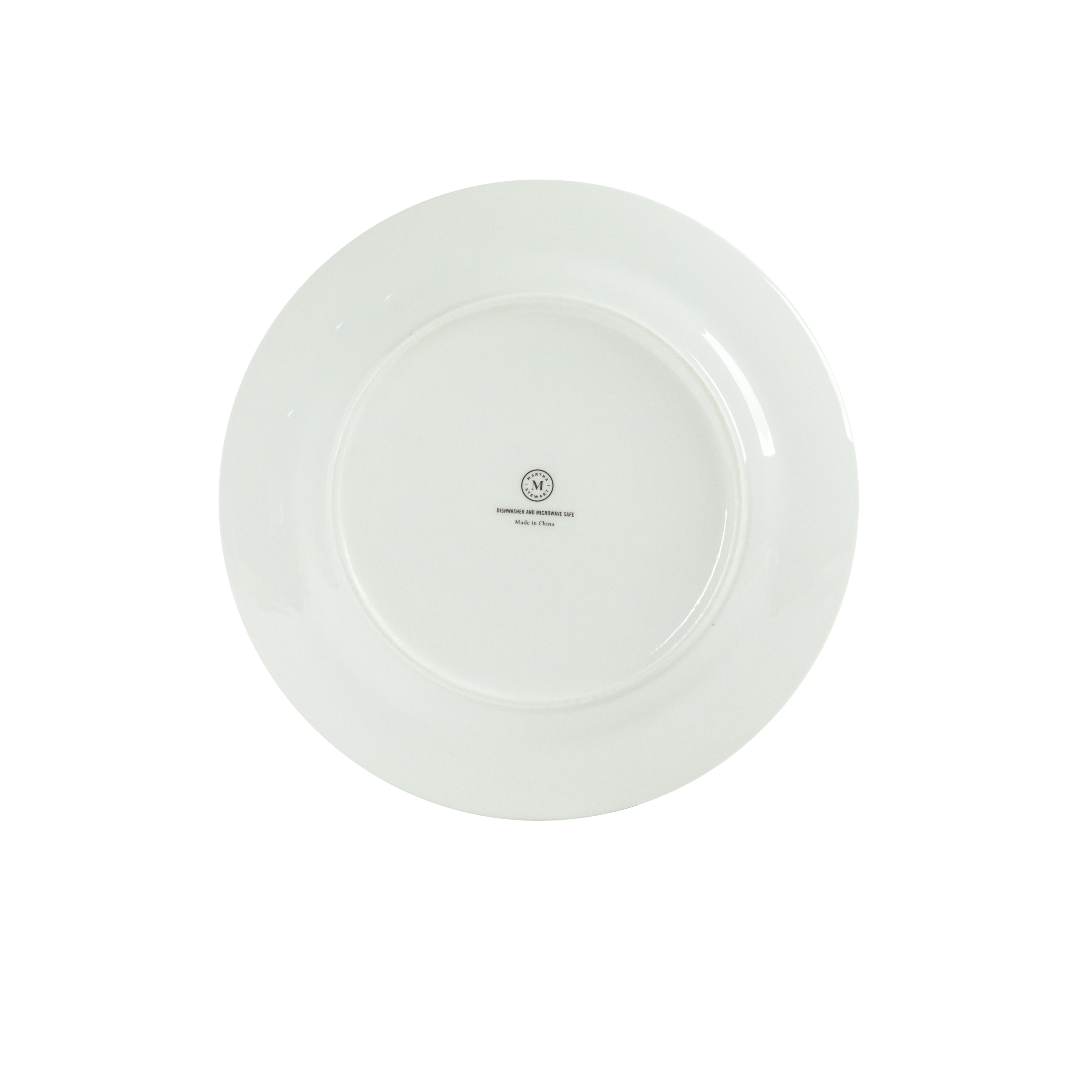 Martha Stewart Plates and Bowls Set, 16 Piece Dinnerware Set for 4, Blue/white