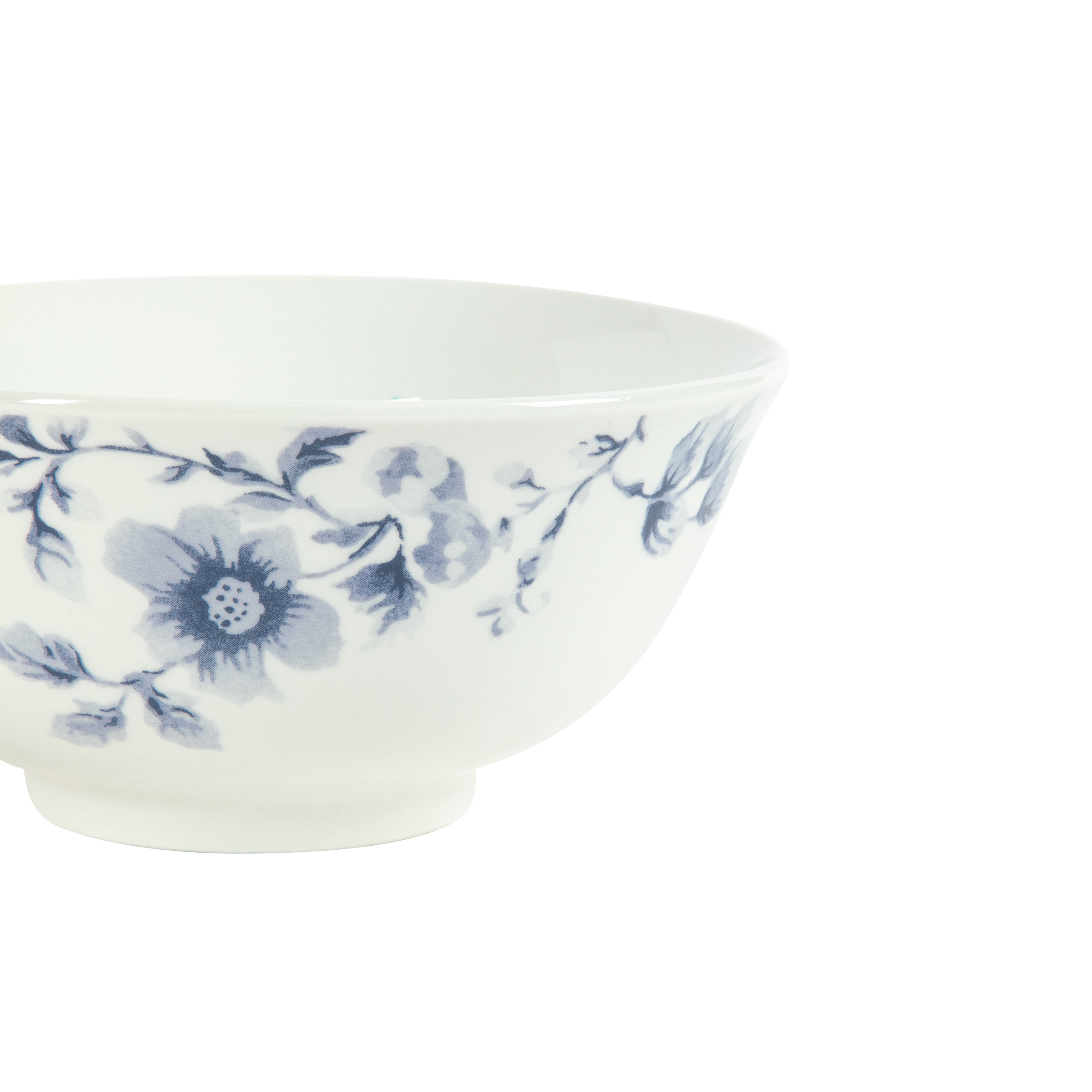 Martha Stewart Plates and Bowls Set, 16 Piece Dinnerware Set for 4, Blue/white