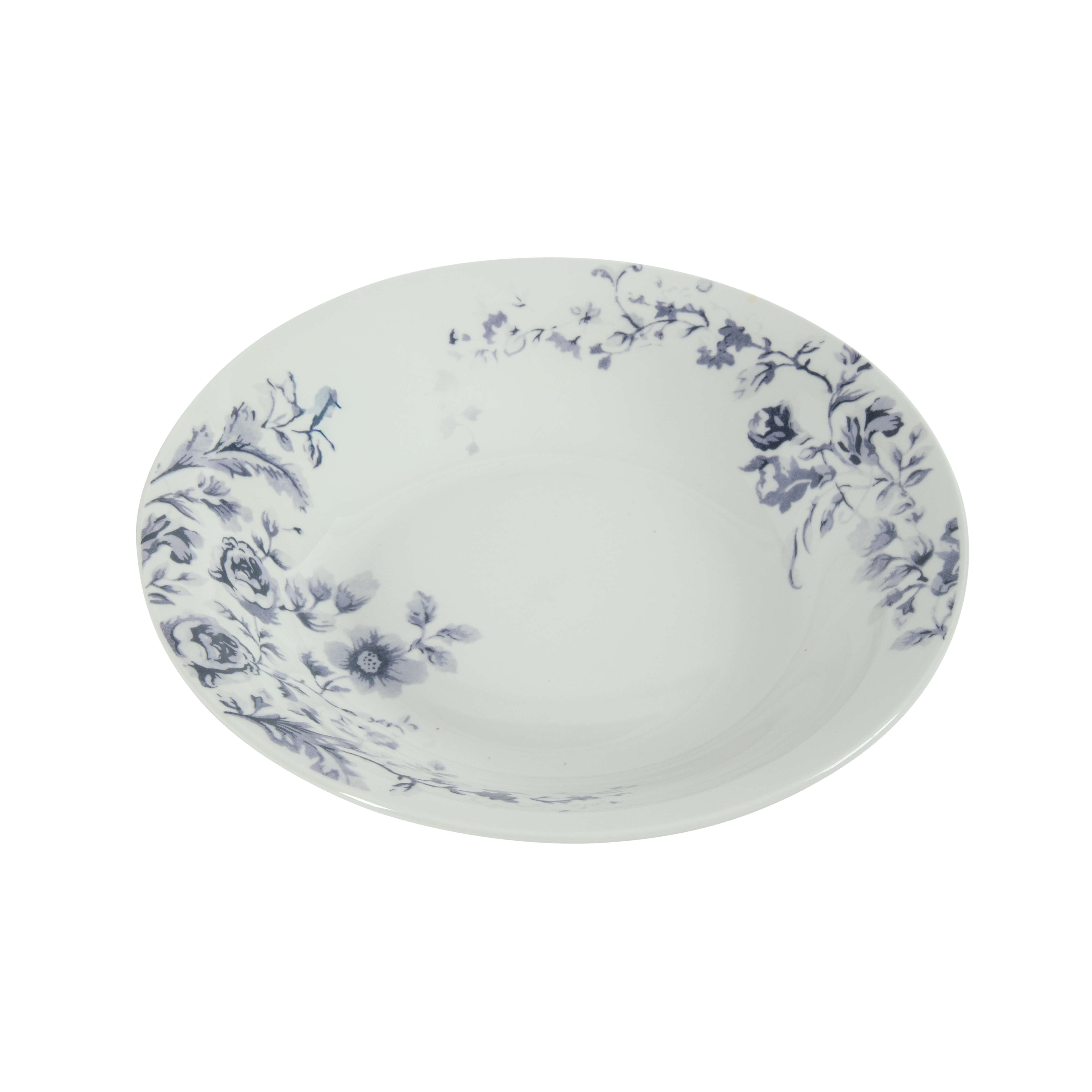 Martha Stewart Plates and Bowls Set, 16 Piece Dinnerware Set for 4, Blue/white