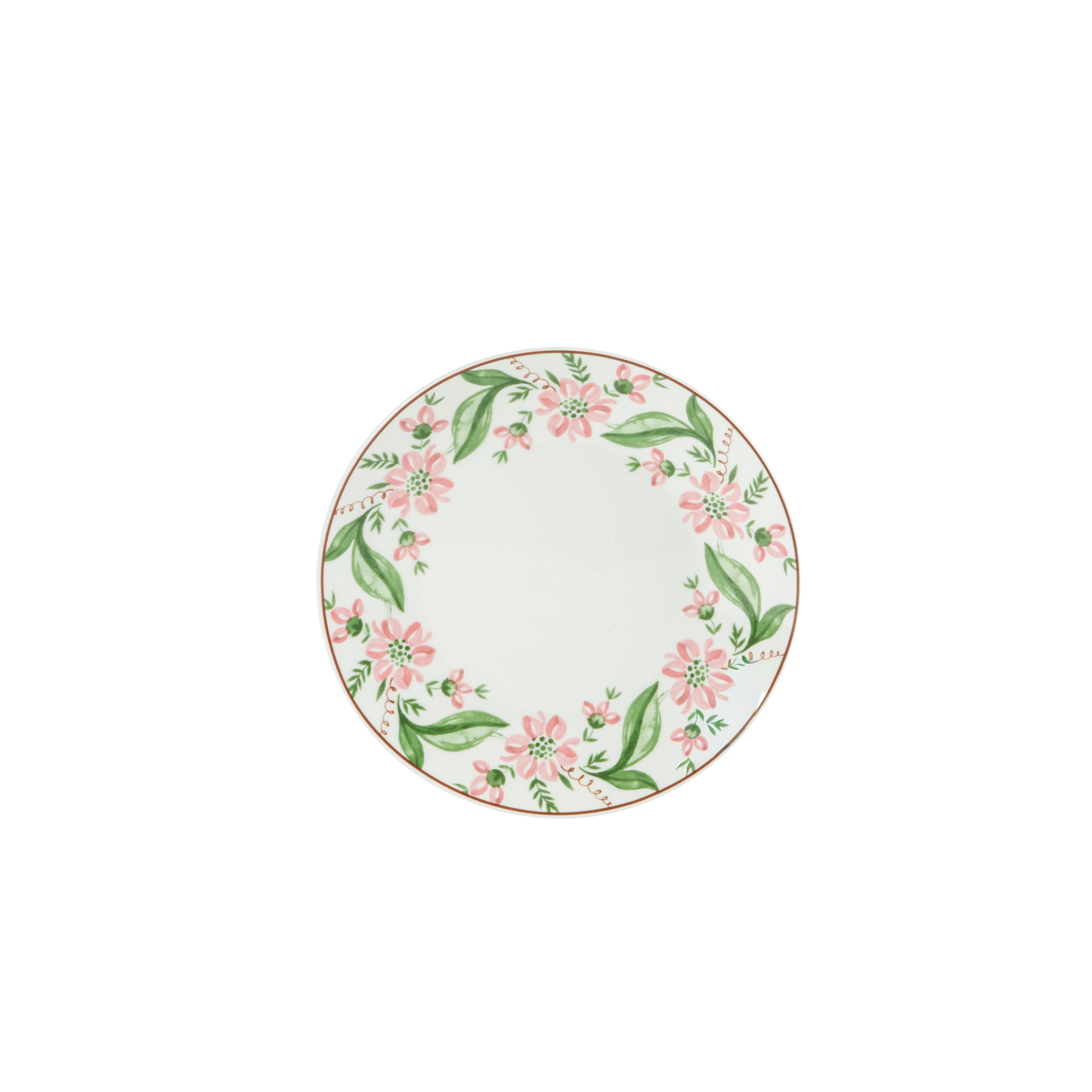 Martha Stewart Plates and Bowls Set, 16 Piece Dinnerware Set for 4, Pink/Green