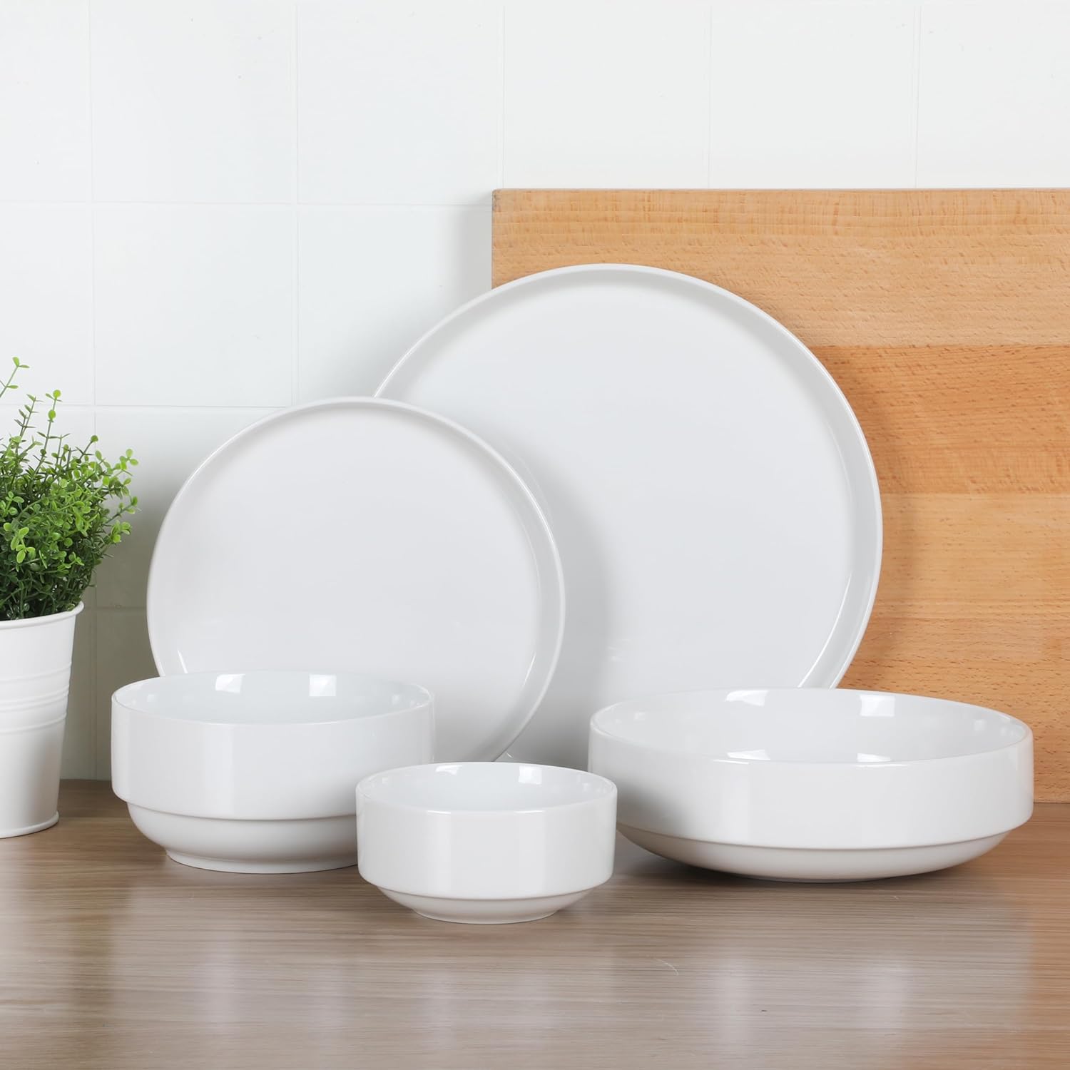 Stackable dinnerware discount