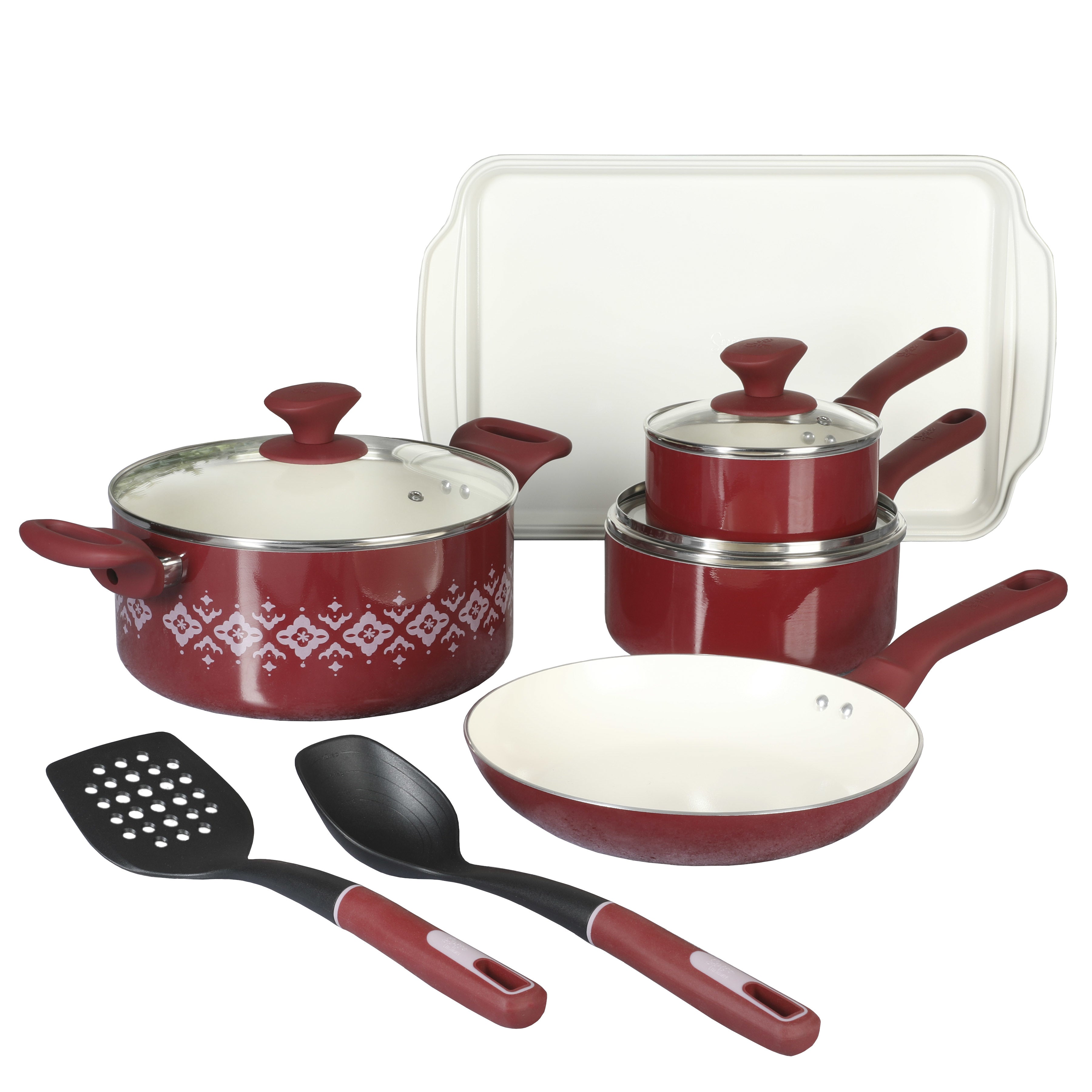 Spice by Tia Mowry 10-Piece Aluminum Cookware Set w/ Healthy Non-Stick