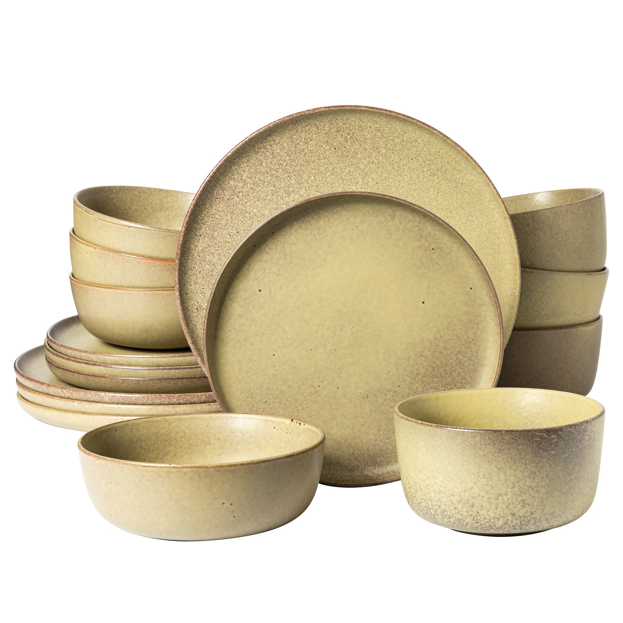 Gibson Elite, set di stoviglie Elite Rhinebeck da 16 pezzi con due tipi di piatti fondi e ciotole Gibson Elite, set di stoviglie Elite Rhinebeck da 16 pezzi con due tipi di piatti fondi e ciotole