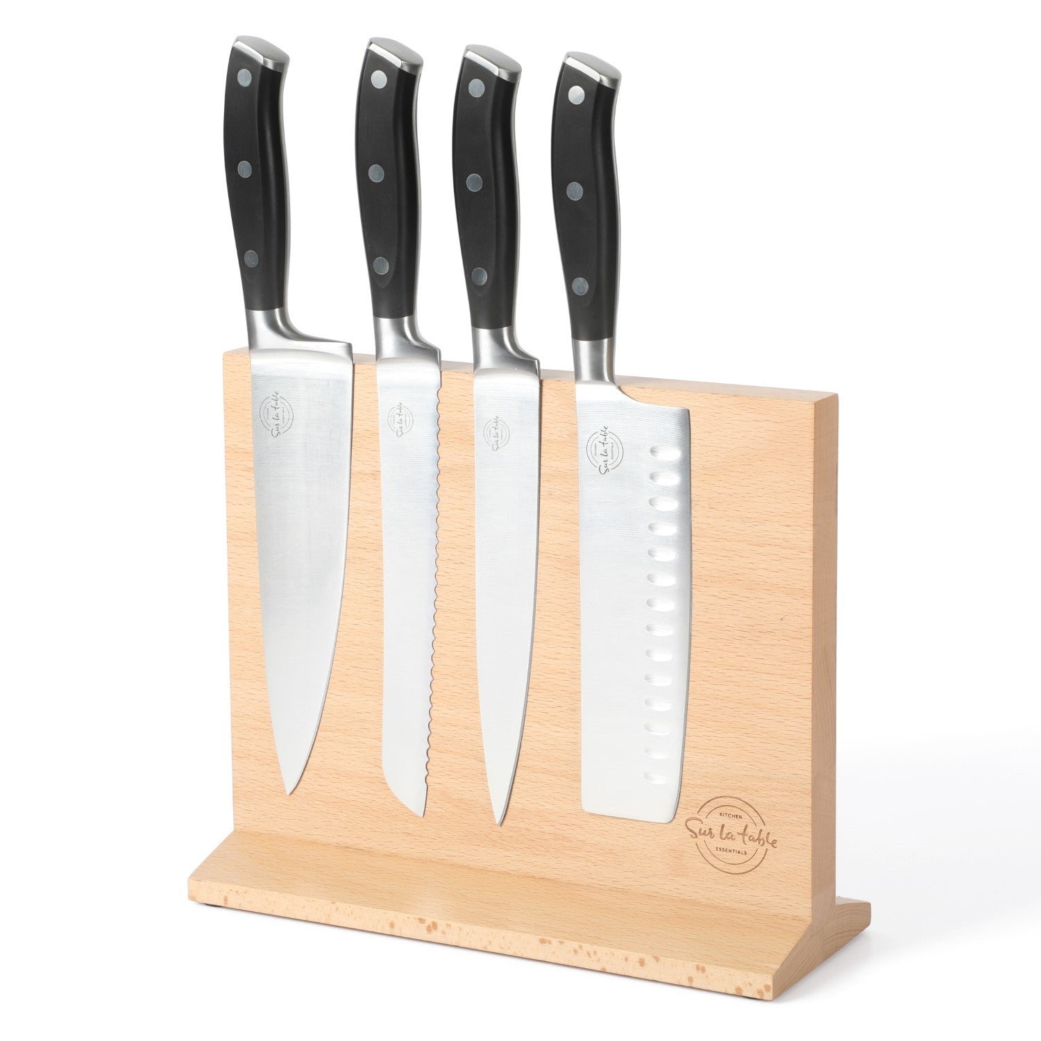 VITT Kitchen Set - 5 Piece Durable Knife Block with Scissors