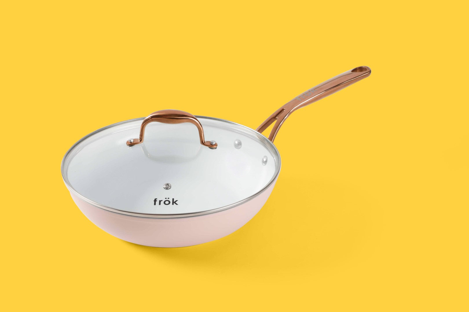 Frok 11" All-In-One Ceramic Non-Stick Fry Pan Meets Wok w/ Lid