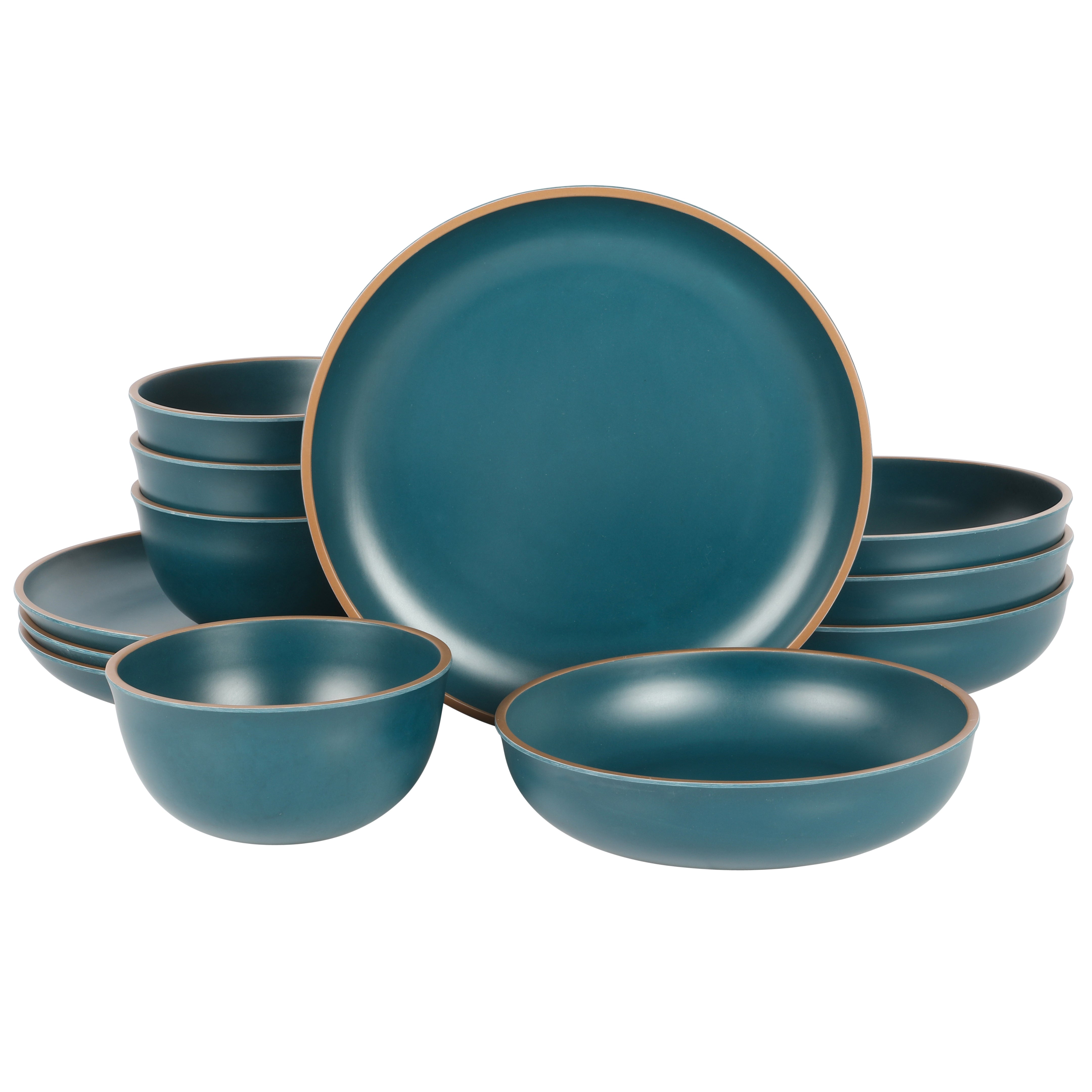 Double bowl dinnerware sets best sale