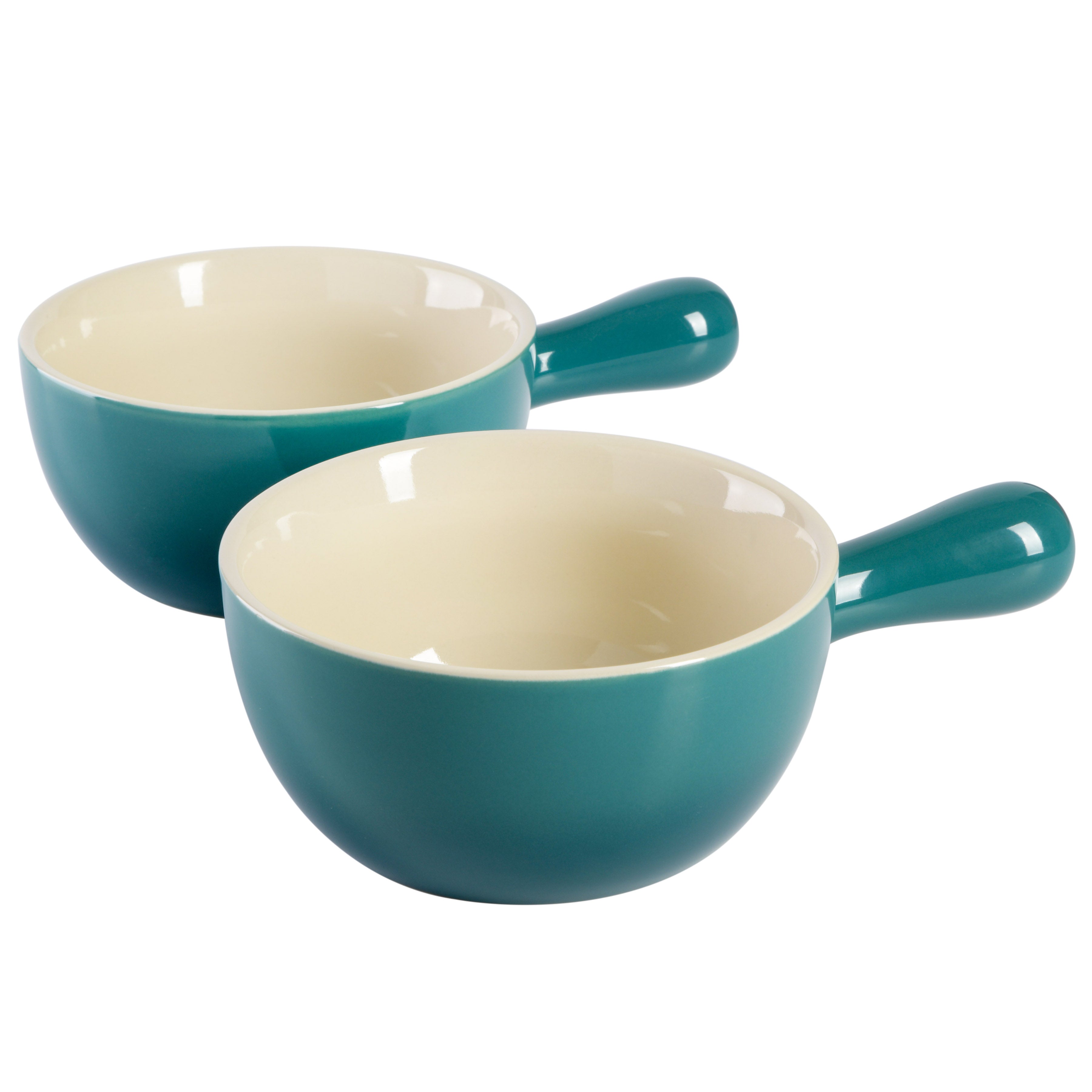 Crock-Pot 7 Quart Covered Dutch Oven, Teal & Gibson 30 Ounce Soup Bowl (2  Pack)