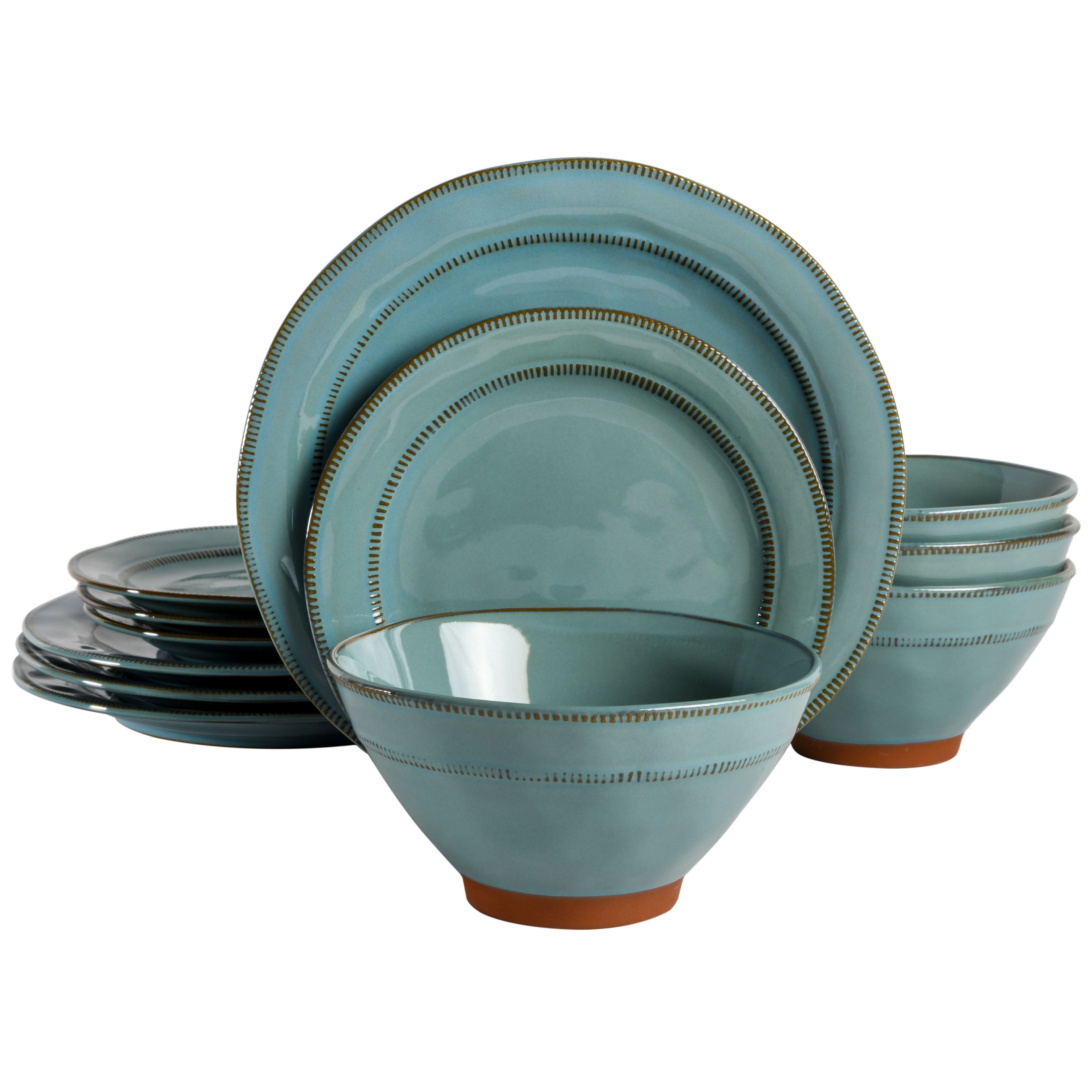 Teal shop stoneware dinnerware